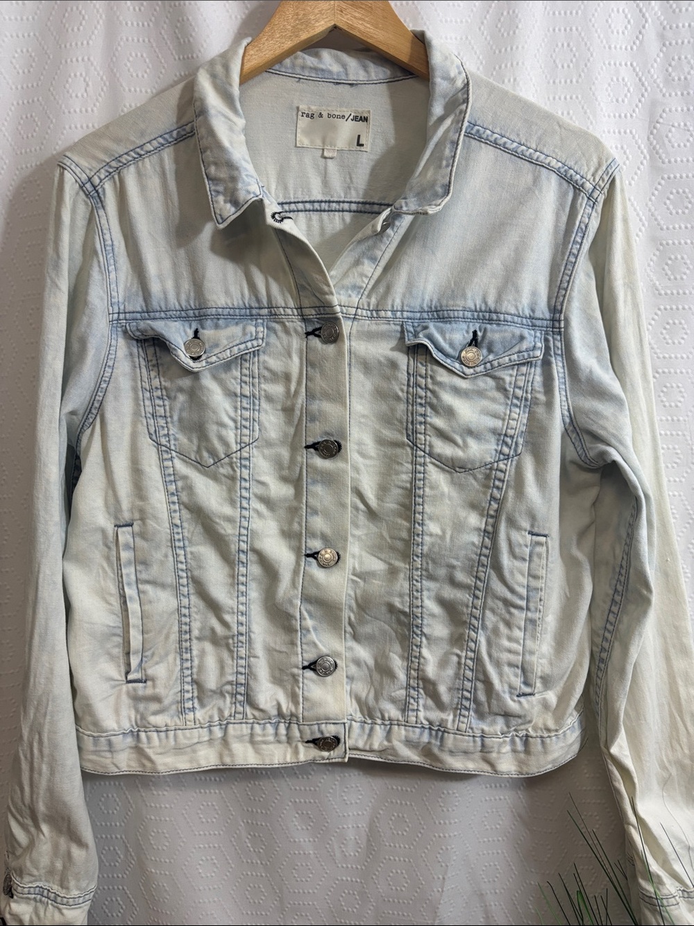 rag & bone Bleach Out denim button down shirt/jacket